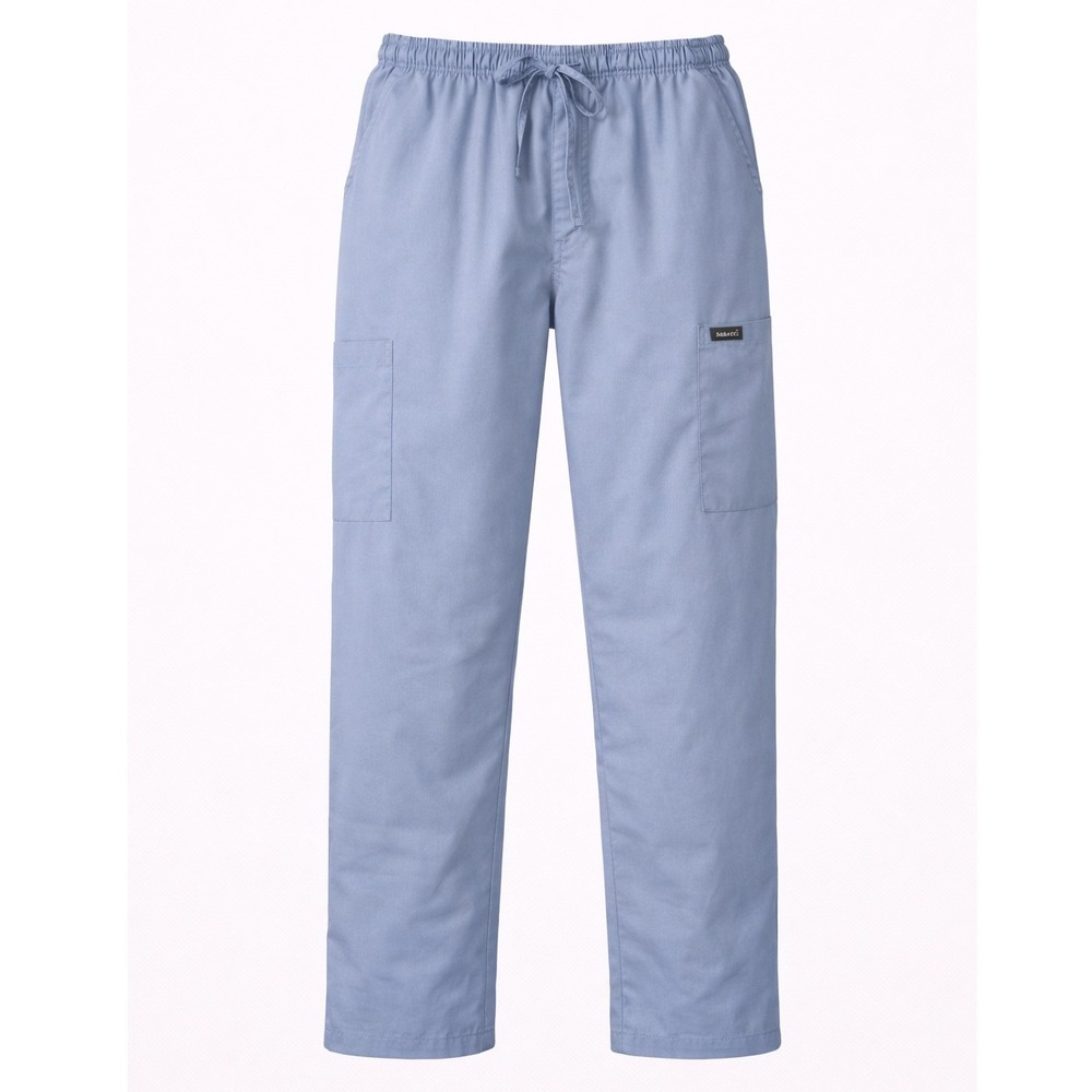 Dagacci Medical Scrub Pants Womens Medium Blue‎ Gray Drawstring Cargo Pockets